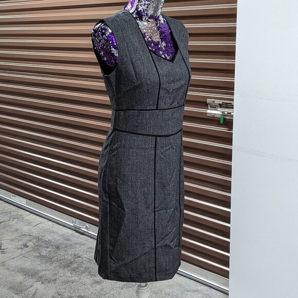 Basque Size 10P Gray & Black Bodycon Dress - Picture 2 of 11